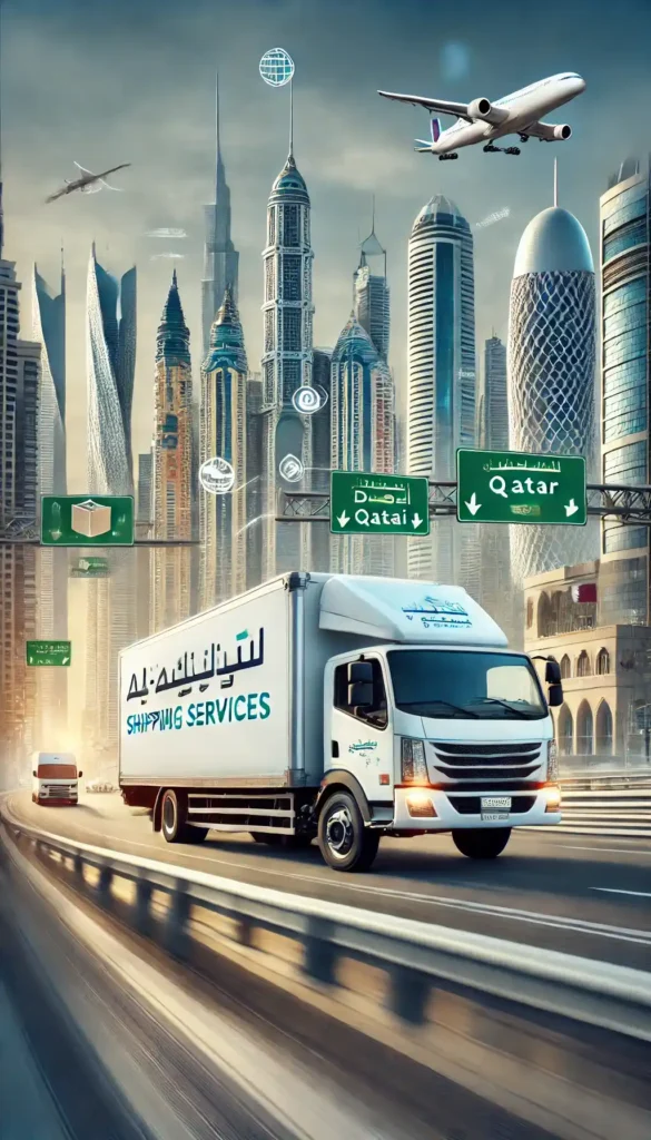 شحن من الباب للباب الى قطر - door-to-door shipping to Qatar