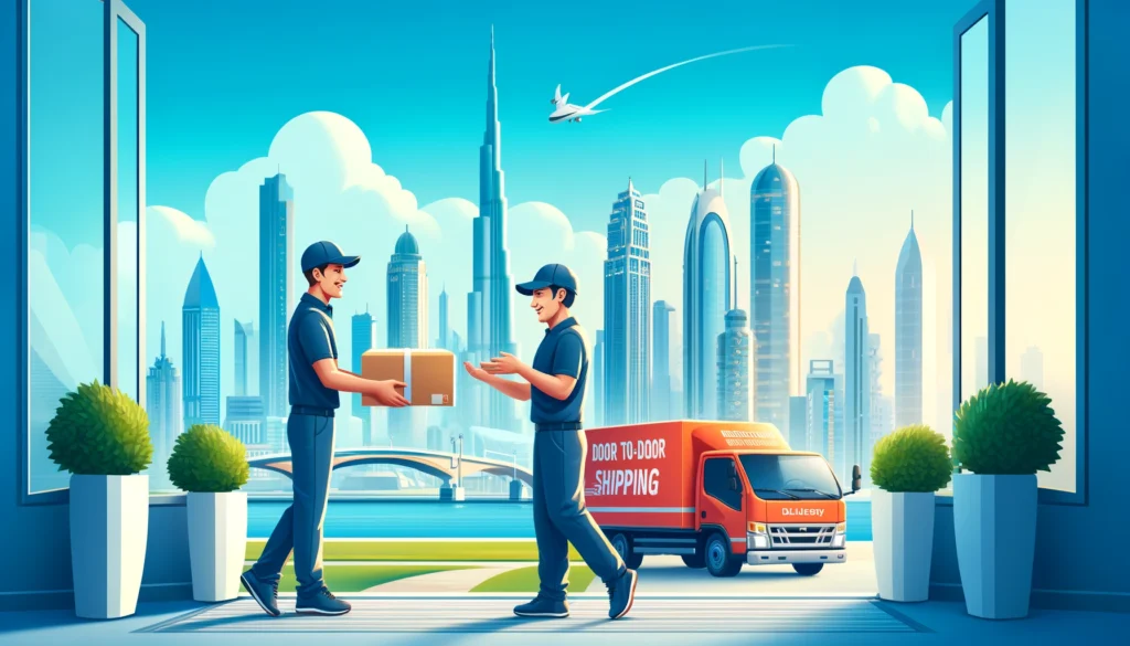 شحن من الباب للباب من الإمارات - خدمة شحن سريعة وآمنة إلى أي مكان